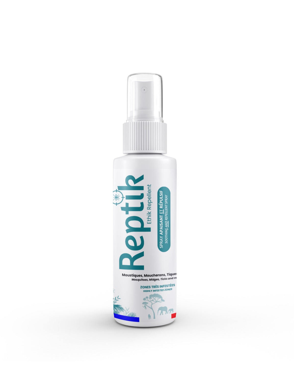 Spray anti-moustique naturel Reptik format compact, vu sur France 2