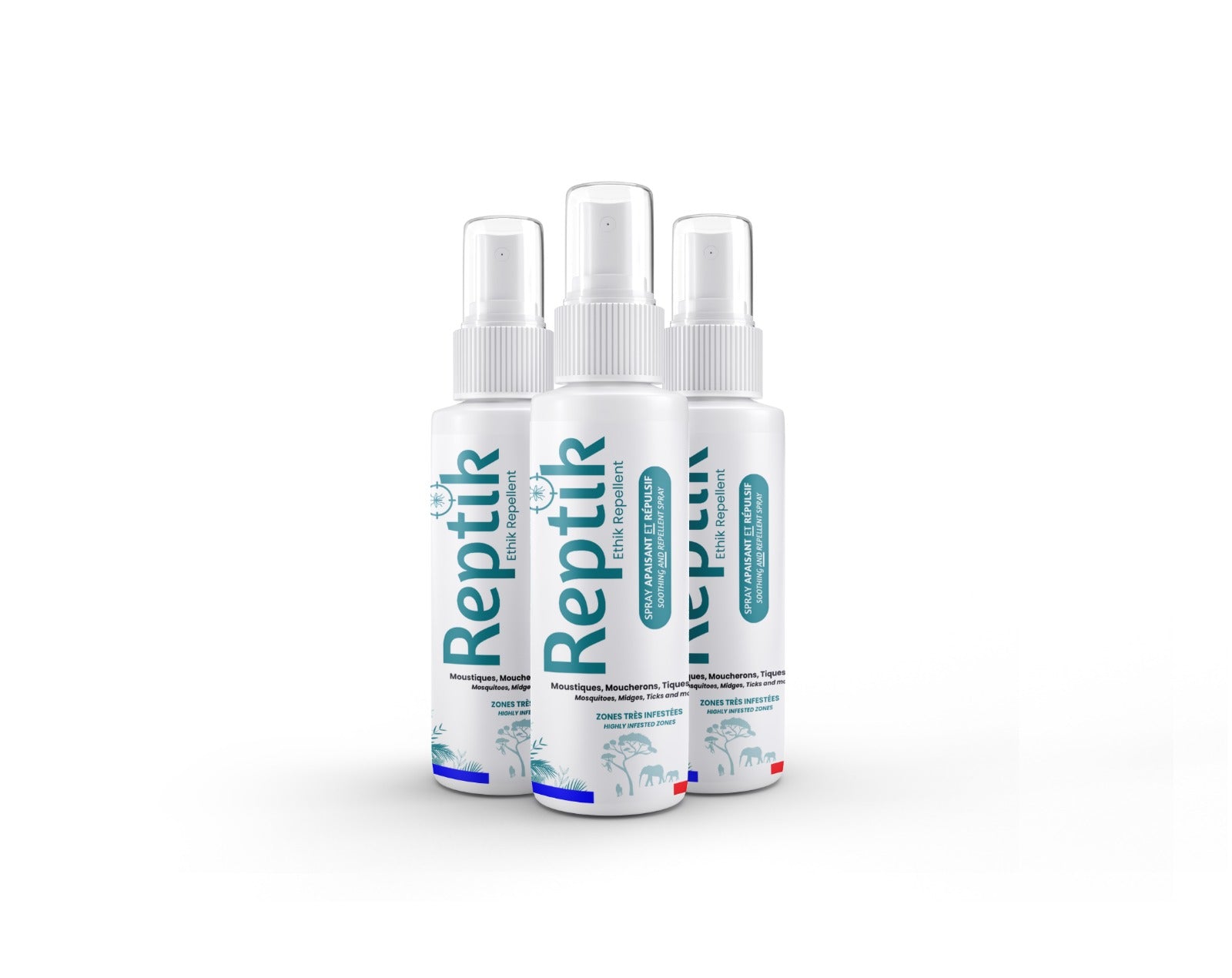 Reptik - Spray anti-moustiques naturel | Format compact | Zones tempérées