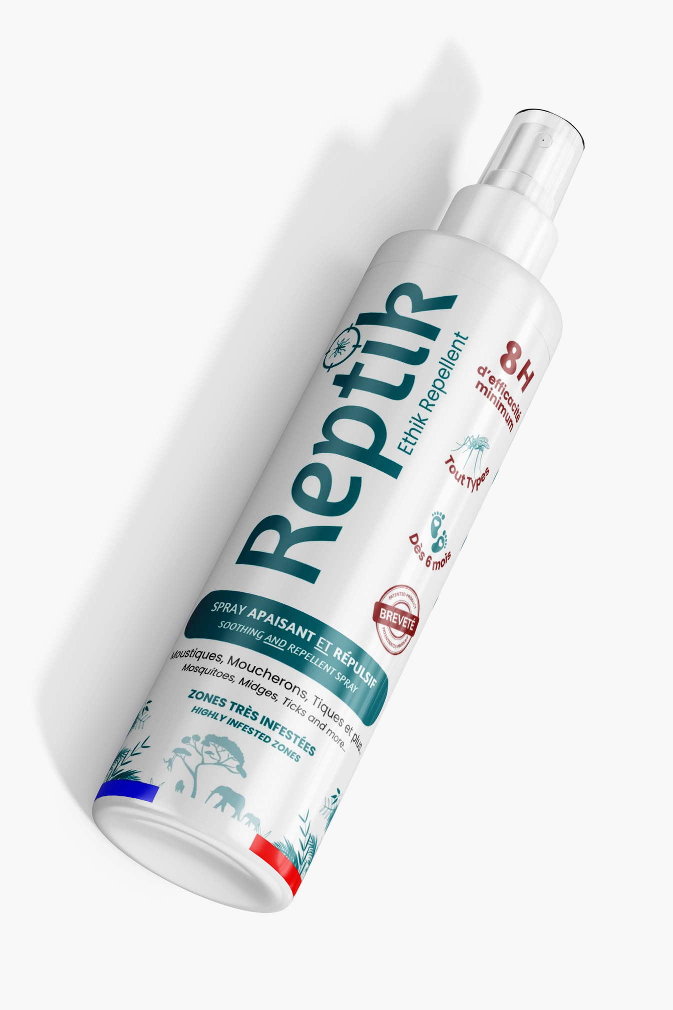 Spray anti-moustique naturel Reptik à l'eucalyptus citronné